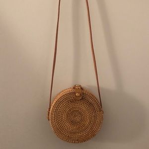 Urban Outfitters Round Straw Basket Bag BRAND NEW